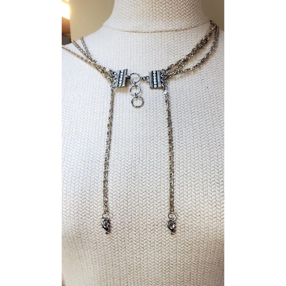 Chunky Brown Beads Multi Chain Statement Necklace - Picture 4 of 4